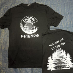 Black Tee - 100% Poly Moisture Wicking - Large Logo